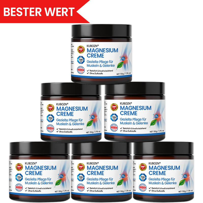 KUBOZN® Magnesium Creme – Spürbare Pflege & Entlastung für Muskeln & Gelenke | Hergestellt in Deutschland (offer)