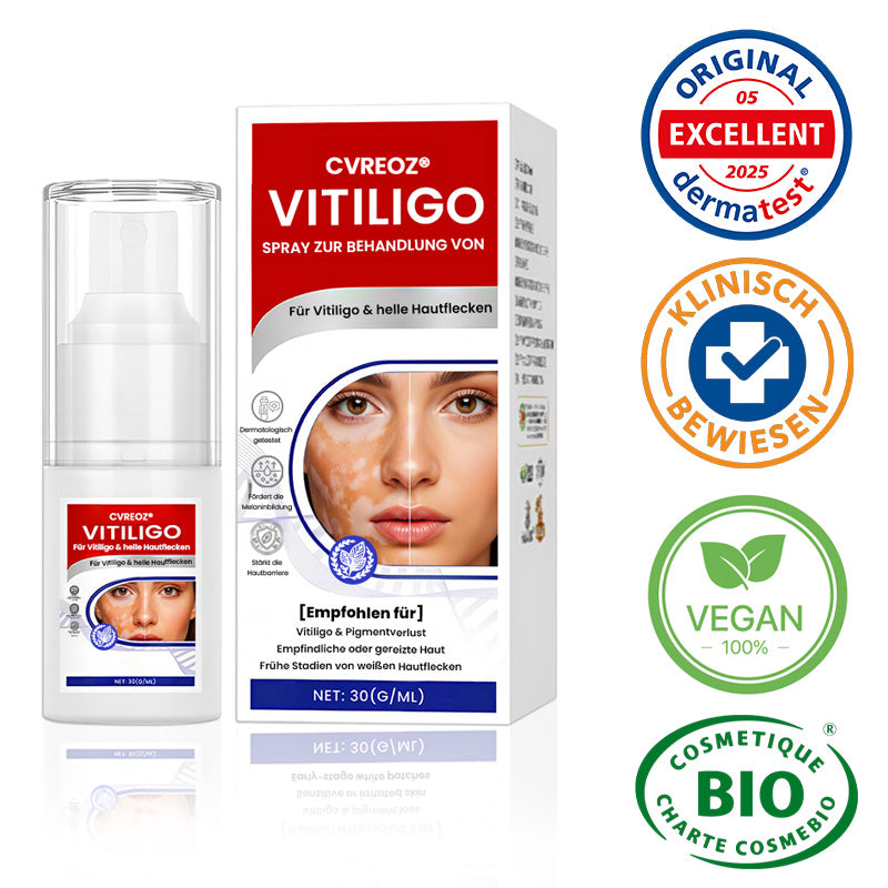Cvreoz® Spray gegen Vitiligo — Dermatologisch getestet, pflanzlich & steroidfrei