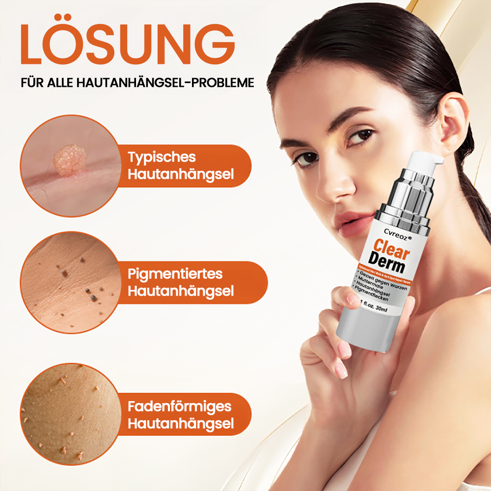Cvreoz® ClearDerm – Serum gegen Warzen, Muttermale & Hautflecken
