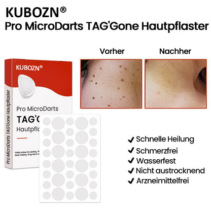 KUBOZN® Pro MicroDarts TAG'Gone Hautpflaster zur Skin-Tag-Entfernung