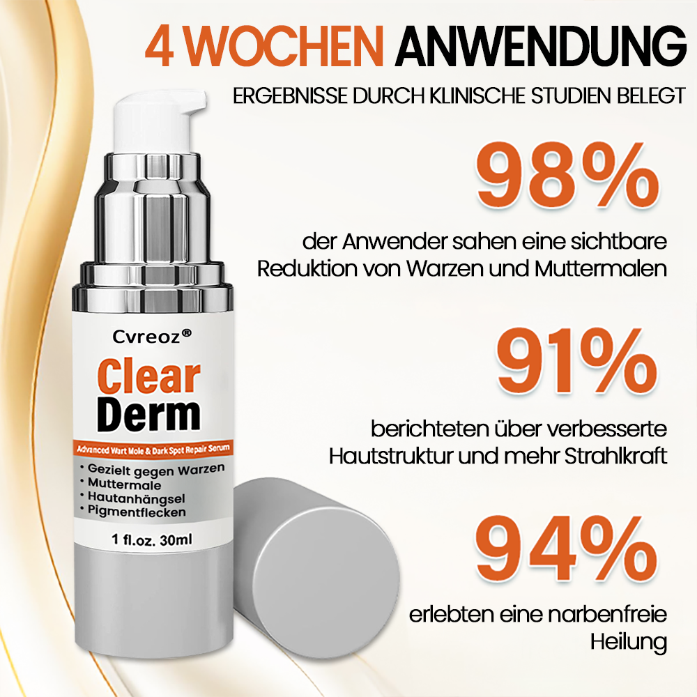 Cvreoz® ClearDerm – Serum gegen Warzen, Muttermale & Hautflecken