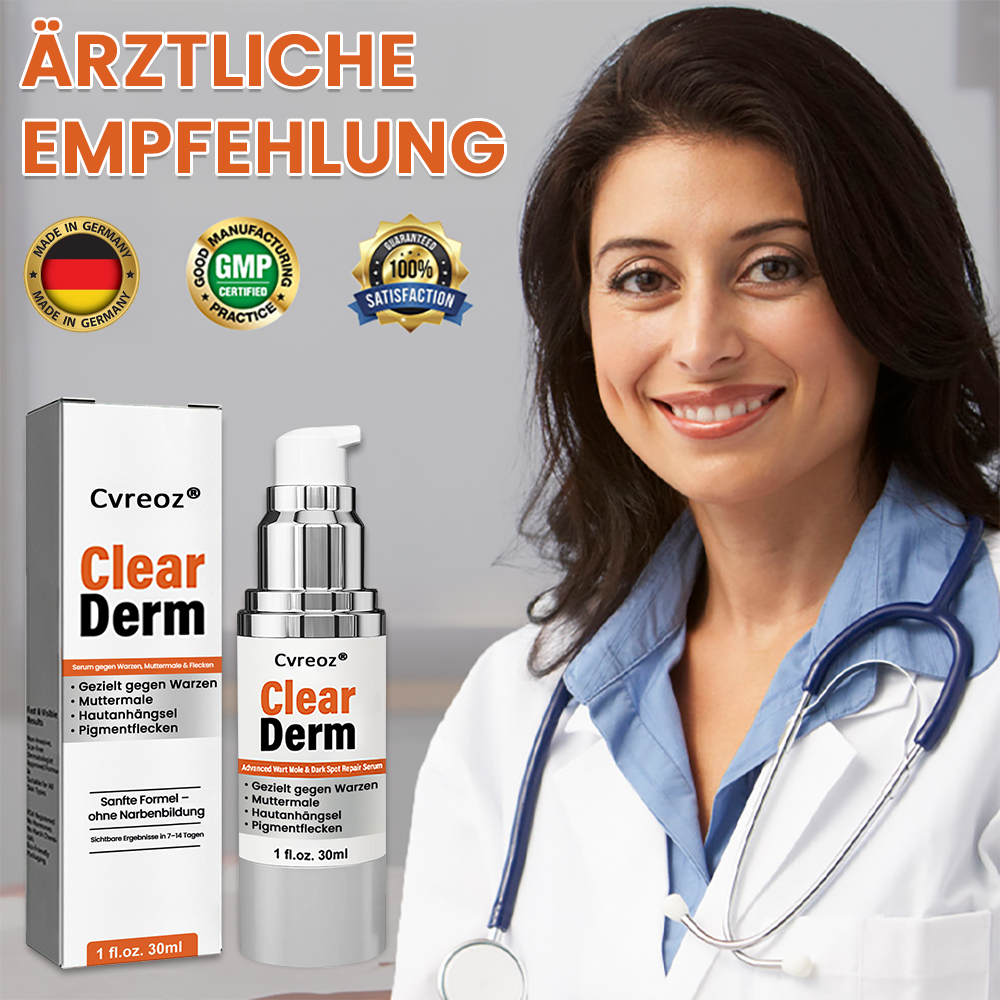 Cvreoz® ClearDerm – Serum gegen Warzen, Muttermale & Hautflecken