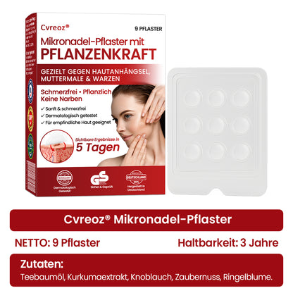 🔥 Cvreoz® Mikronadel-Pflaster – 2025 optimierte Formel gegen Hautanhängsel & Warzen
