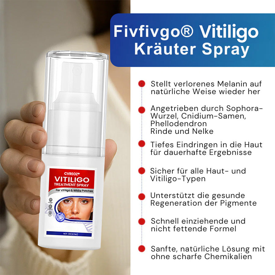 Cvreoz® Spray gegen Vitiligo — Dermatologisch getestet, pflanzlich & steroidfrei