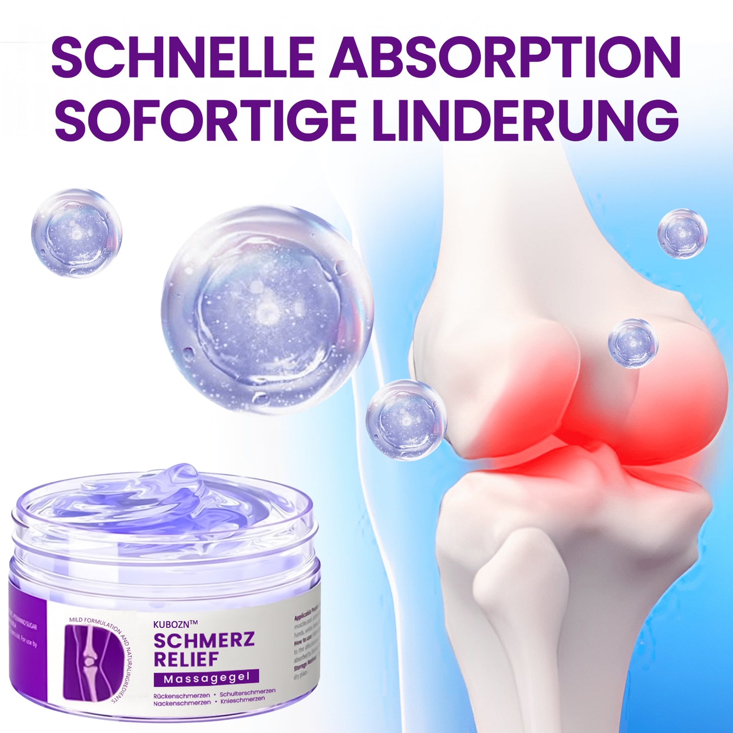 KUBOZN® Kurkuma & Emu-Öl Schmerz-Relief Massagegel